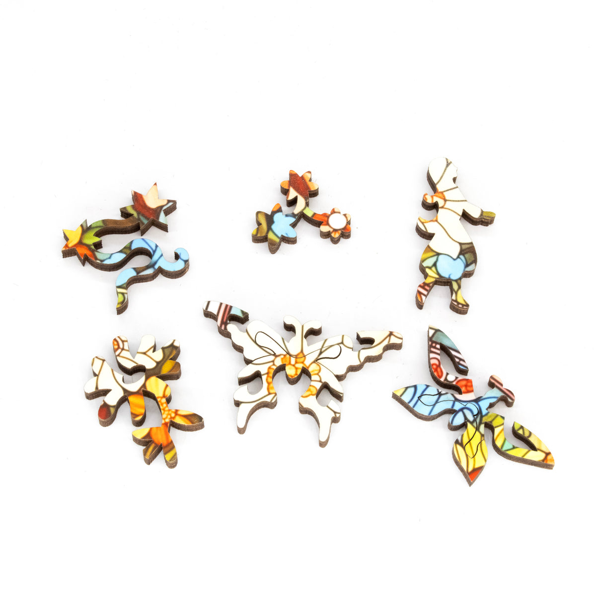April - Daisies (50 Piece Round Mini Wooden Jigsaw Puzzle) - Nautilus Puzzles - Wooden Jigsaw Puzzles For Adults