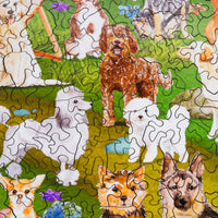 At The Dog Park (500 Piece Wooden Jigsaw Puzzle) - Nautilus Puzzles - Wooden Jigsaw Puzzles For Adults