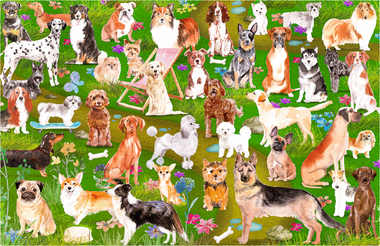 At The Dog Park (500 Piece Wooden Jigsaw Puzzle) - Nautilus Puzzles - Wooden Jigsaw Puzzles For Adults