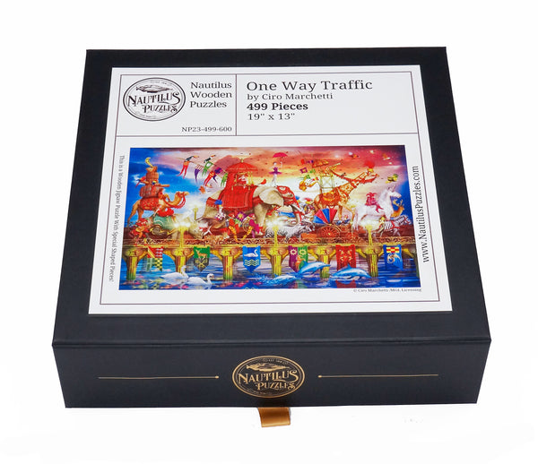 One Way Traffic Wooden Jigsaw Puzzle Nautilus Puzzles