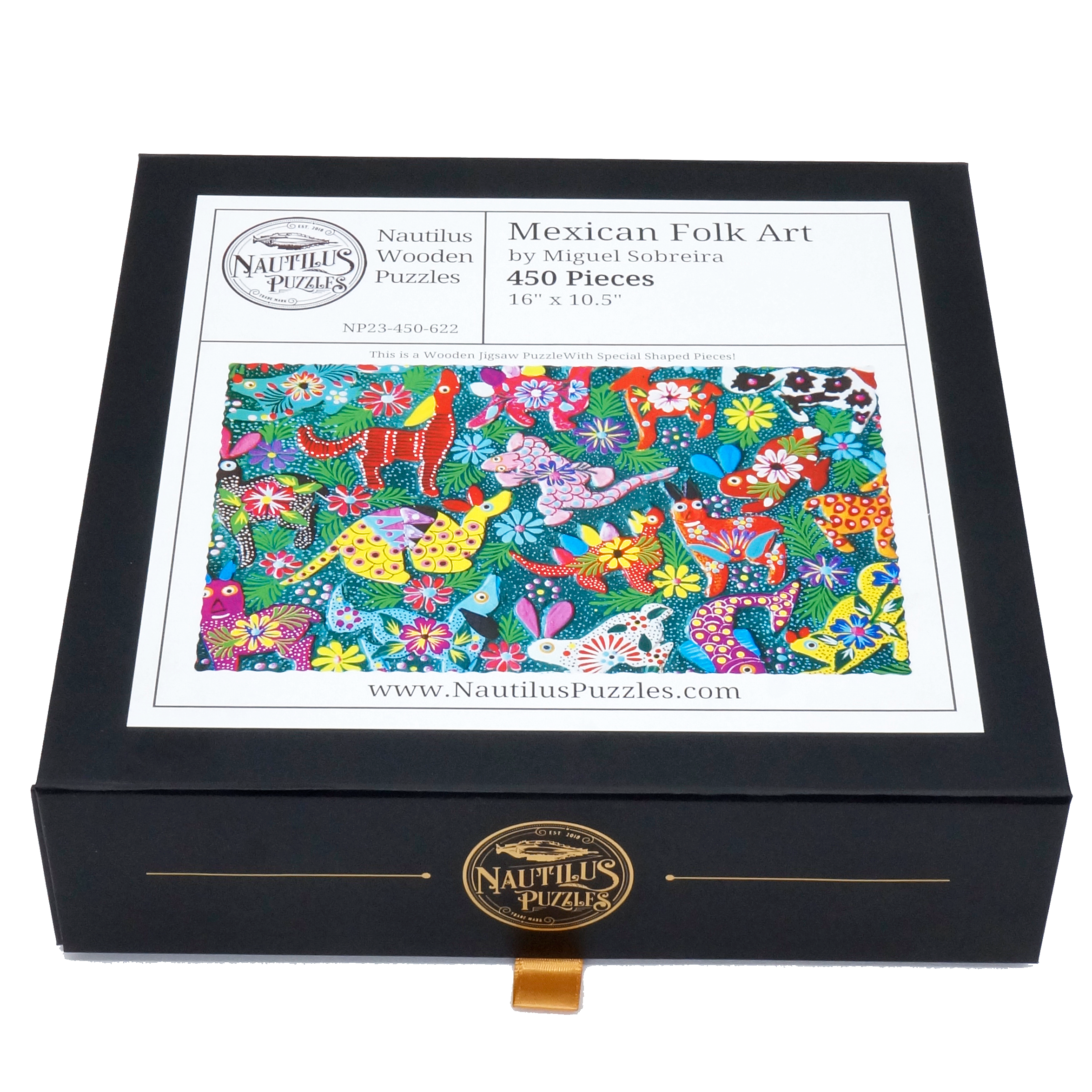 Mexican Folk Art (450 Piece Wooden Jigsaw Puzzle) | Nautilus Puzzles