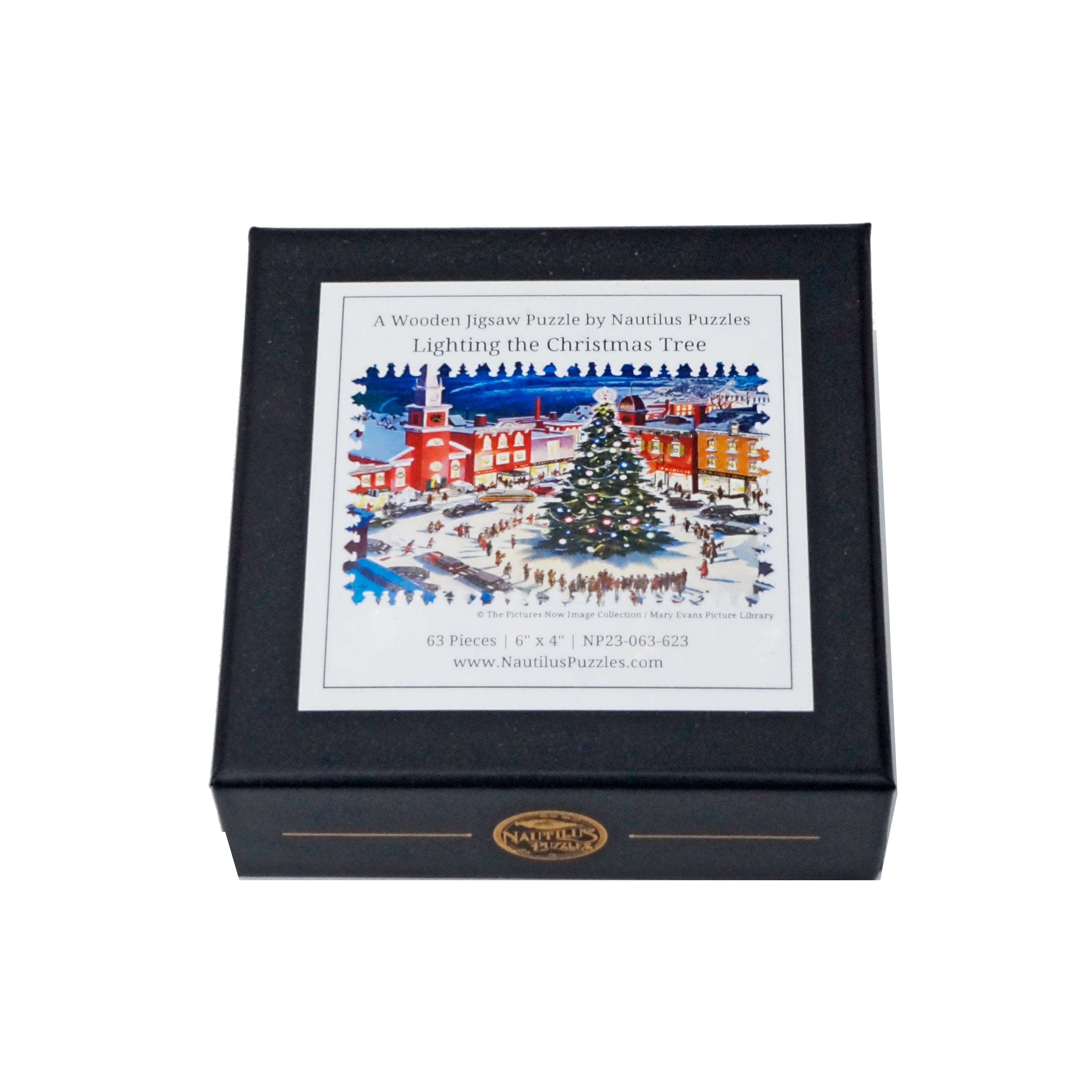 Lighting the Christmas Tree (63 Piece Mini Christmas Wooden Jigsaw