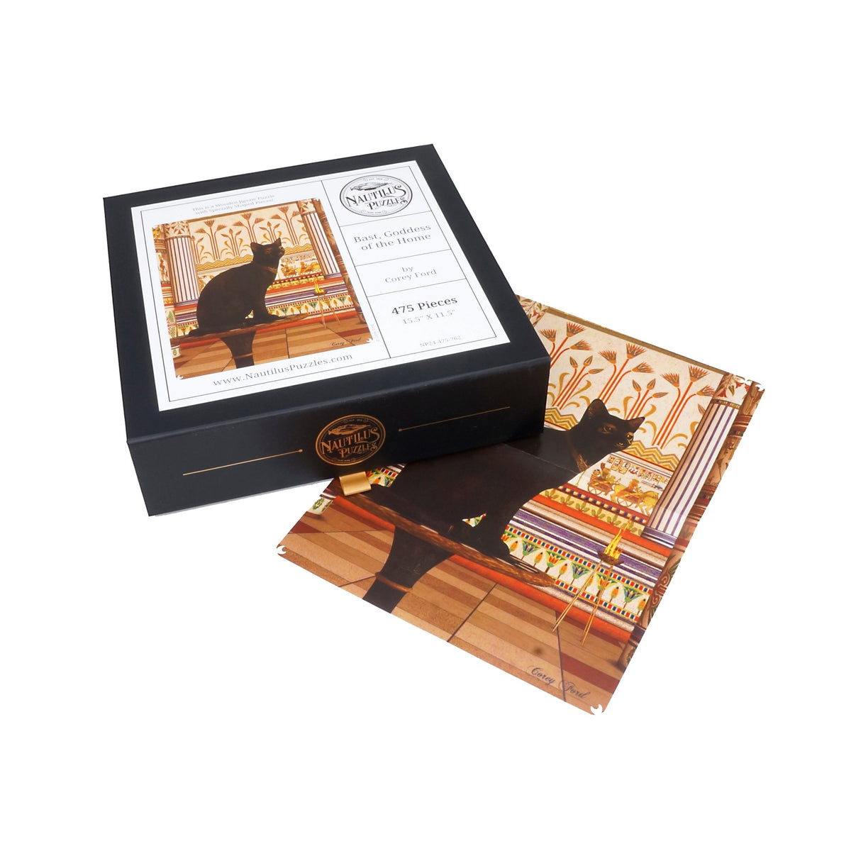 Bast, Goddess of the Home (475 Piece Wooden Jigsaw Puzzle) - Nautilus Puzzles - Wooden Jigsaw Puzzles For Adults