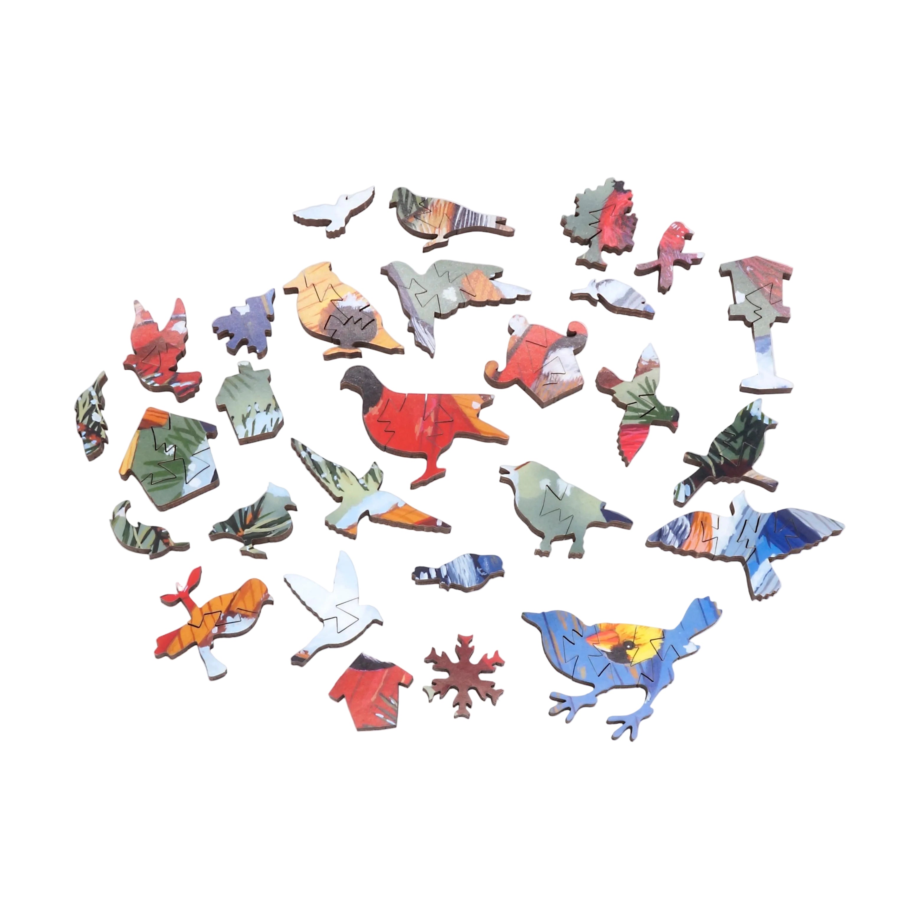 Winter Birdhouses (473 Piece Wooden Jigsaw Puzzle) | Nautilus Puzzles