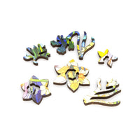 Birth Flowers Mini Puzzle Collection - Set of 12 - Nautilus Puzzles - Wooden Jigsaw Puzzles For Adults
