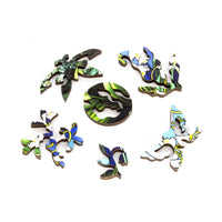 Birth Flowers Mini Puzzle Collection - Set of 12 - Nautilus Puzzles - Wooden Jigsaw Puzzles For Adults