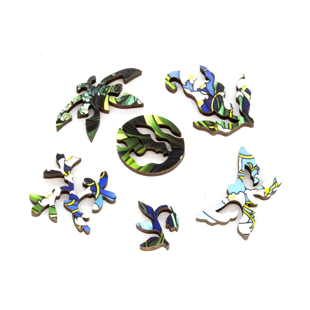 Birth Flowers Mini Puzzle Collection - Set of 12 - Nautilus Puzzles - Wooden Jigsaw Puzzles For Adults