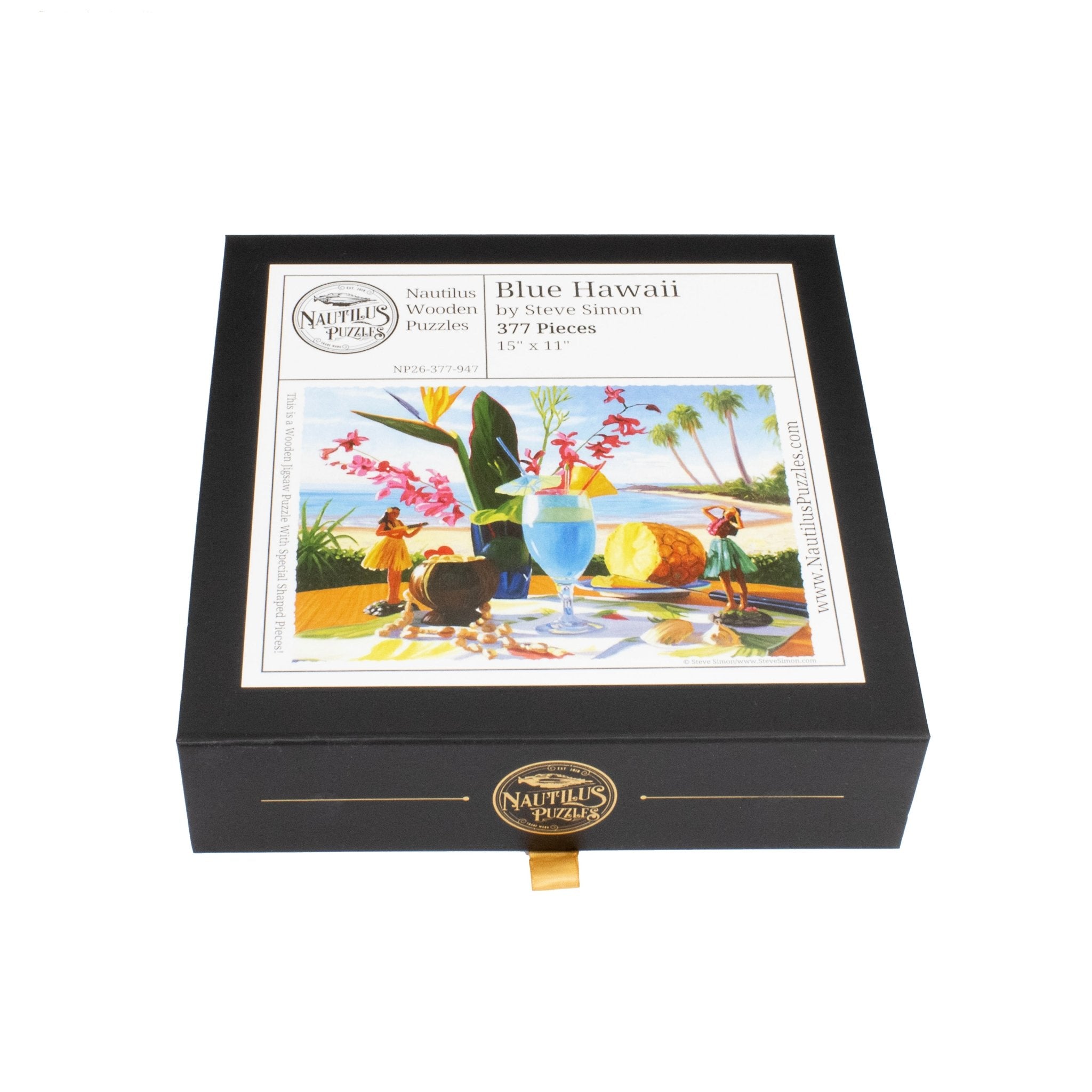 Blue Hawaii (377 Piece Wooden Jigsaw Puzzle) - Nautilus Puzzles - Wooden Jigsaw Puzzles For Adults