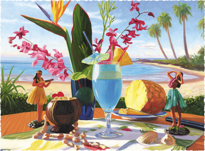 Blue Hawaii (377 Piece Wooden Jigsaw Puzzle) - Nautilus Puzzles - Wooden Jigsaw Puzzles For Adults