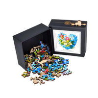 Blue Valentine (56 Piece Shaped Mini Wooden Jigsaw Puzzle) - Nautilus Puzzles - Wooden Jigsaw Puzzles For Adults