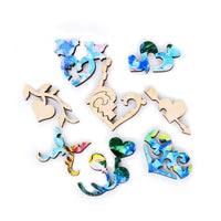 Blue Valentine (56 Piece Shaped Mini Wooden Jigsaw Puzzle) - Nautilus Puzzles - Wooden Jigsaw Puzzles For Adults