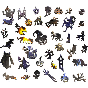 Boo! (430 Piece Halloween Wooden Jigsaw Puzzle) - Nautilus Puzzles - Wooden Jigsaw Puzzles For Adults