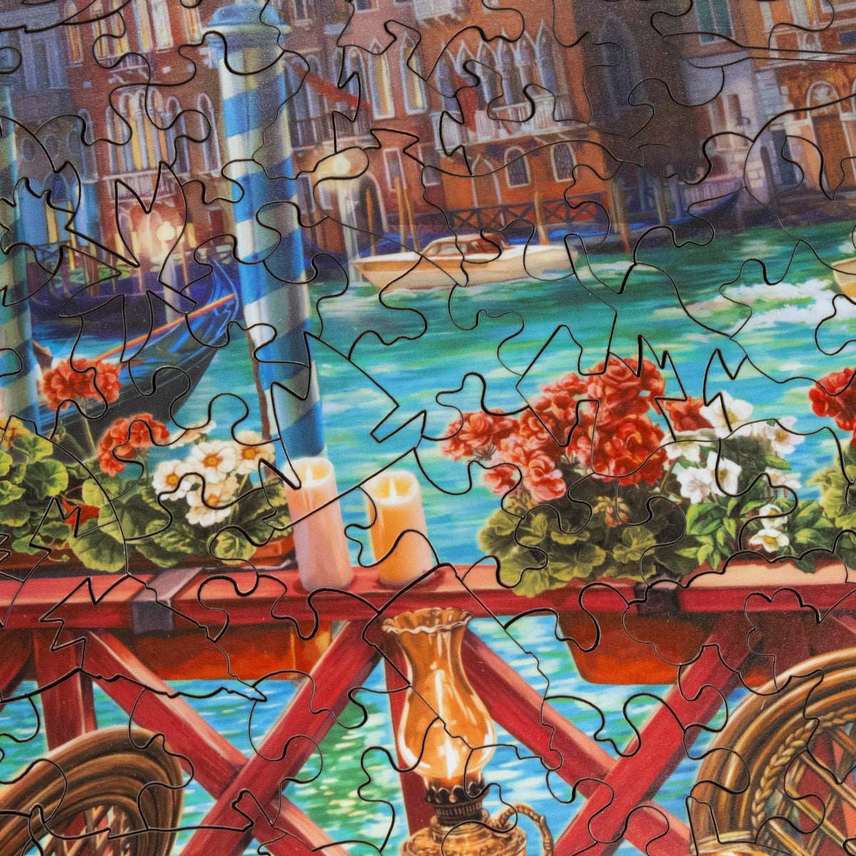 Breakfast on the Canal (503 Piece Wooden Jigsaw Puzzle) - Nautilus Puzzles - Wooden Jigsaw Puzzles For Adults