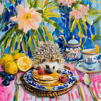 Breakfast Time for Hedgehogs Wooden Puzzle (452 Pieces) - Nautilus Puzzles - Wooden Jigsaw Puzzles For Adults