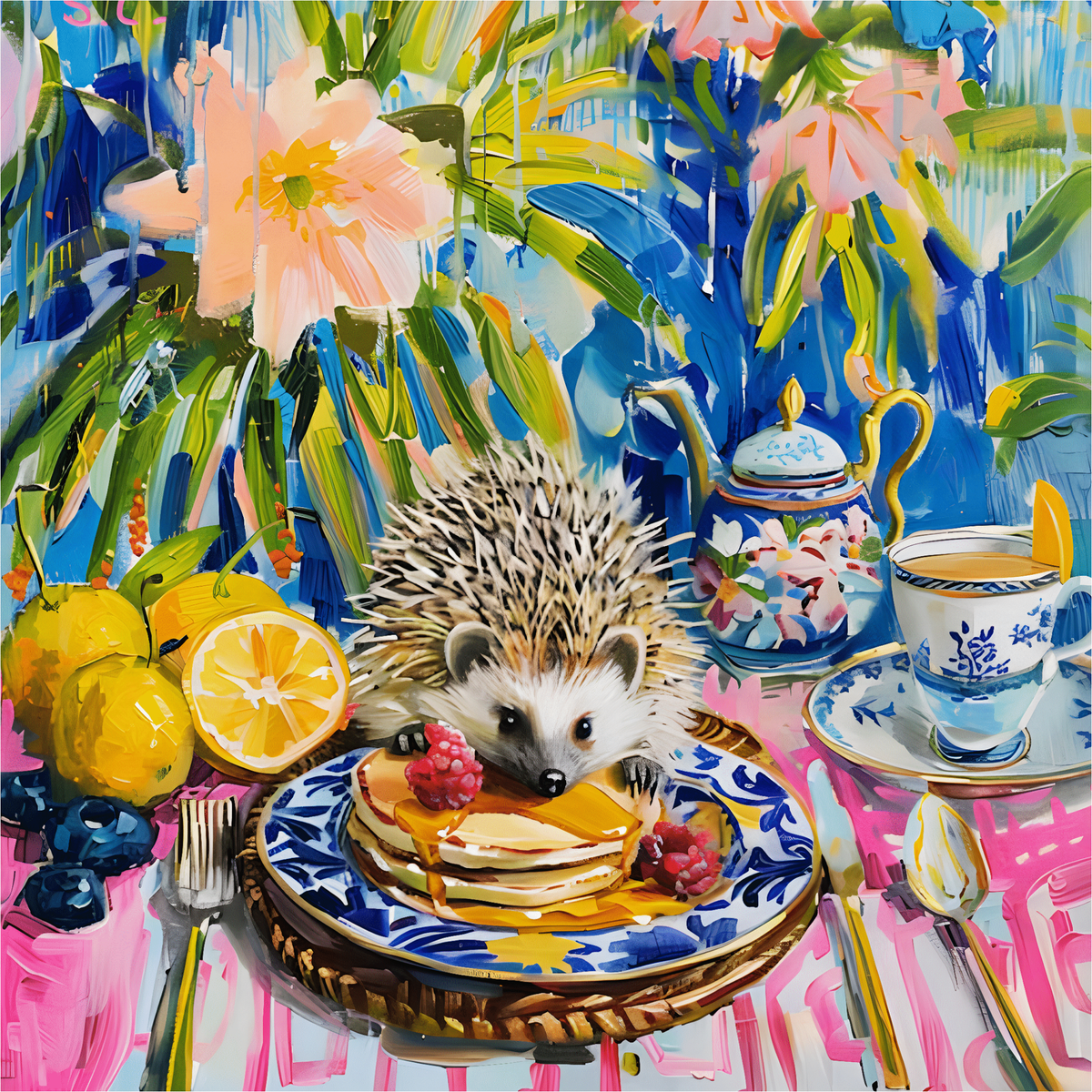 Breakfast Time for Hedgehogs Wooden Puzzle (452 Pieces) - Nautilus Puzzles - Wooden Jigsaw Puzzles For Adults