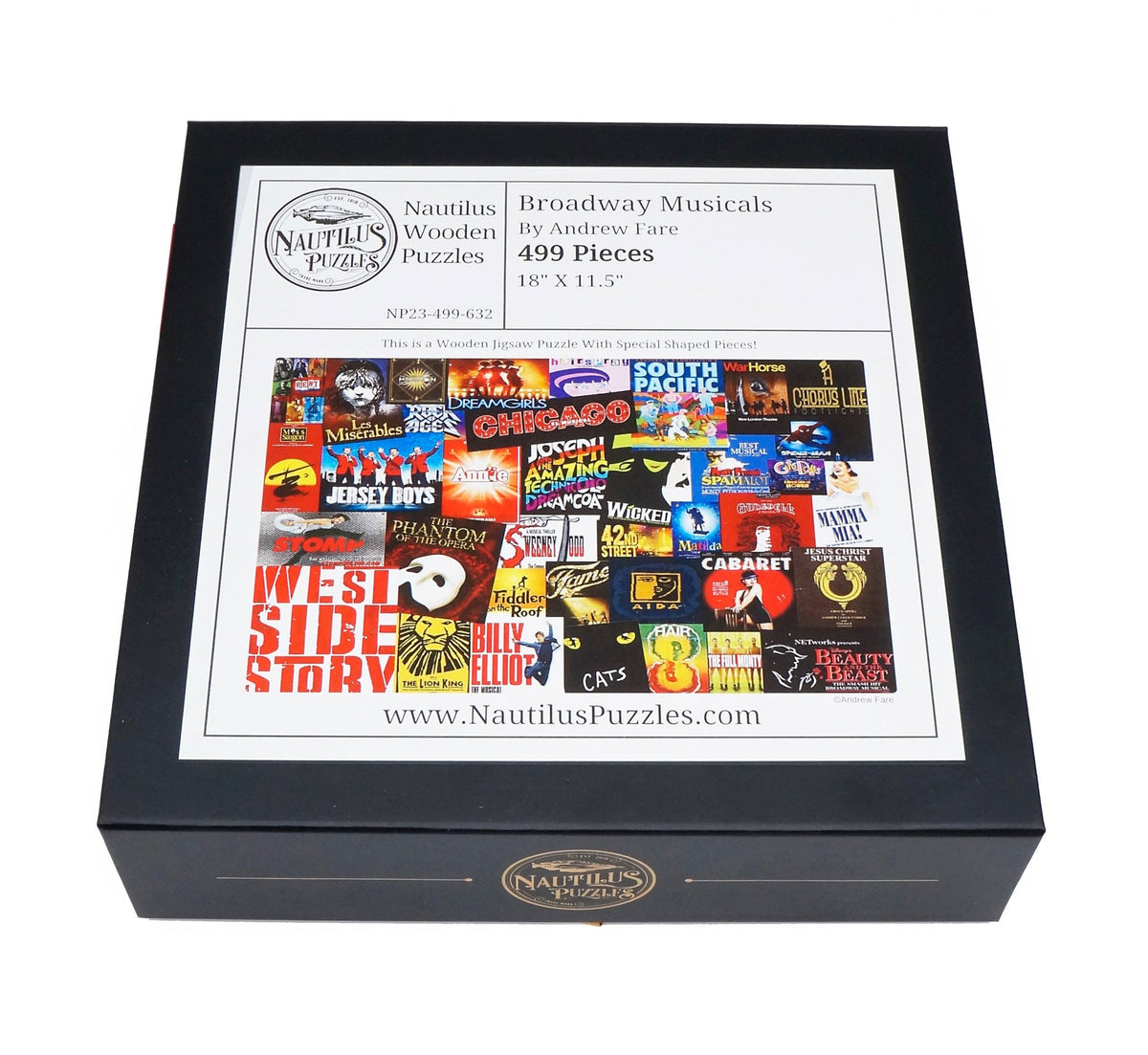 Broadway Musicals (499 Piece Wooden Jigsaw Puzzle) - Nautilus Puzzles - Wooden Jigsaw Puzzles For Adults