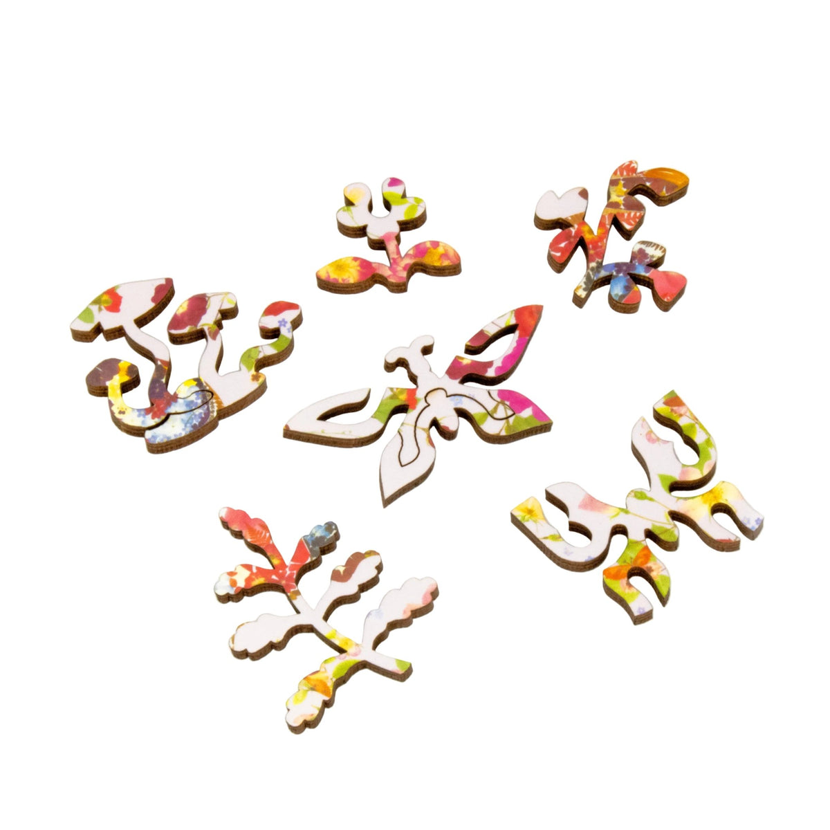 Butterfly in Blush - 51 Piece Mini Wooden Jigsaw Puzzle - Nautilus Puzzles - Wooden Jigsaw Puzzles For Adults