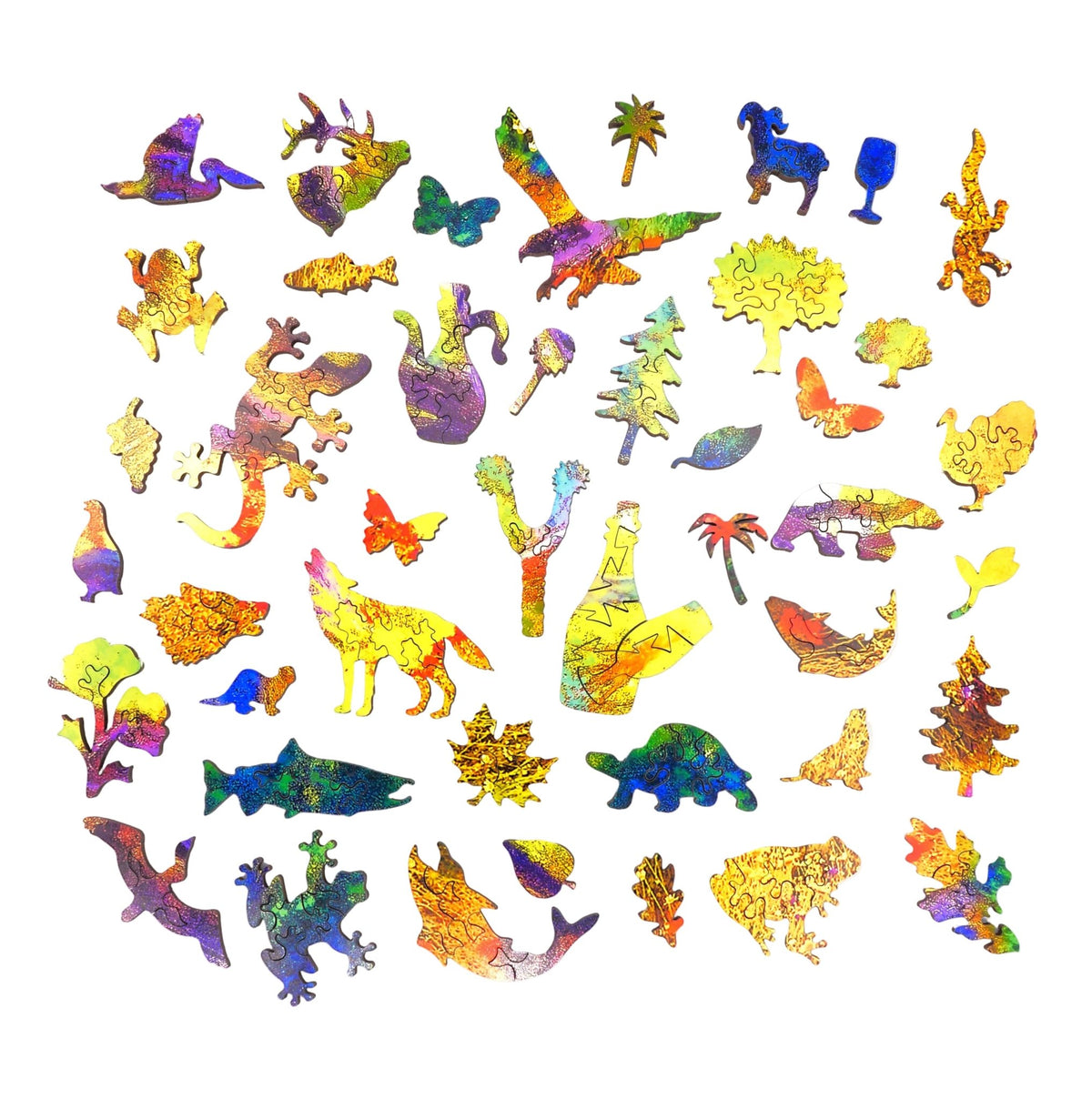 California Gold (474 Piece Wooden Jigsaw Puzzle) - Nautilus Puzzles - Wooden Jigsaw Puzzles For Adults