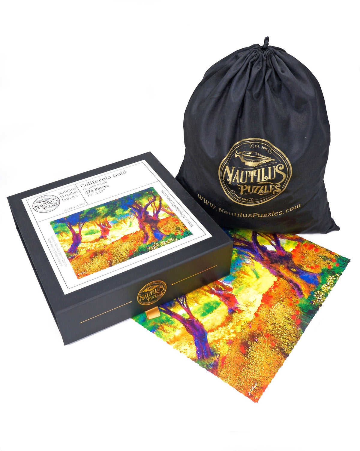 California Gold (474 Piece Wooden Jigsaw Puzzle) - Nautilus Puzzles - Wooden Jigsaw Puzzles For Adults