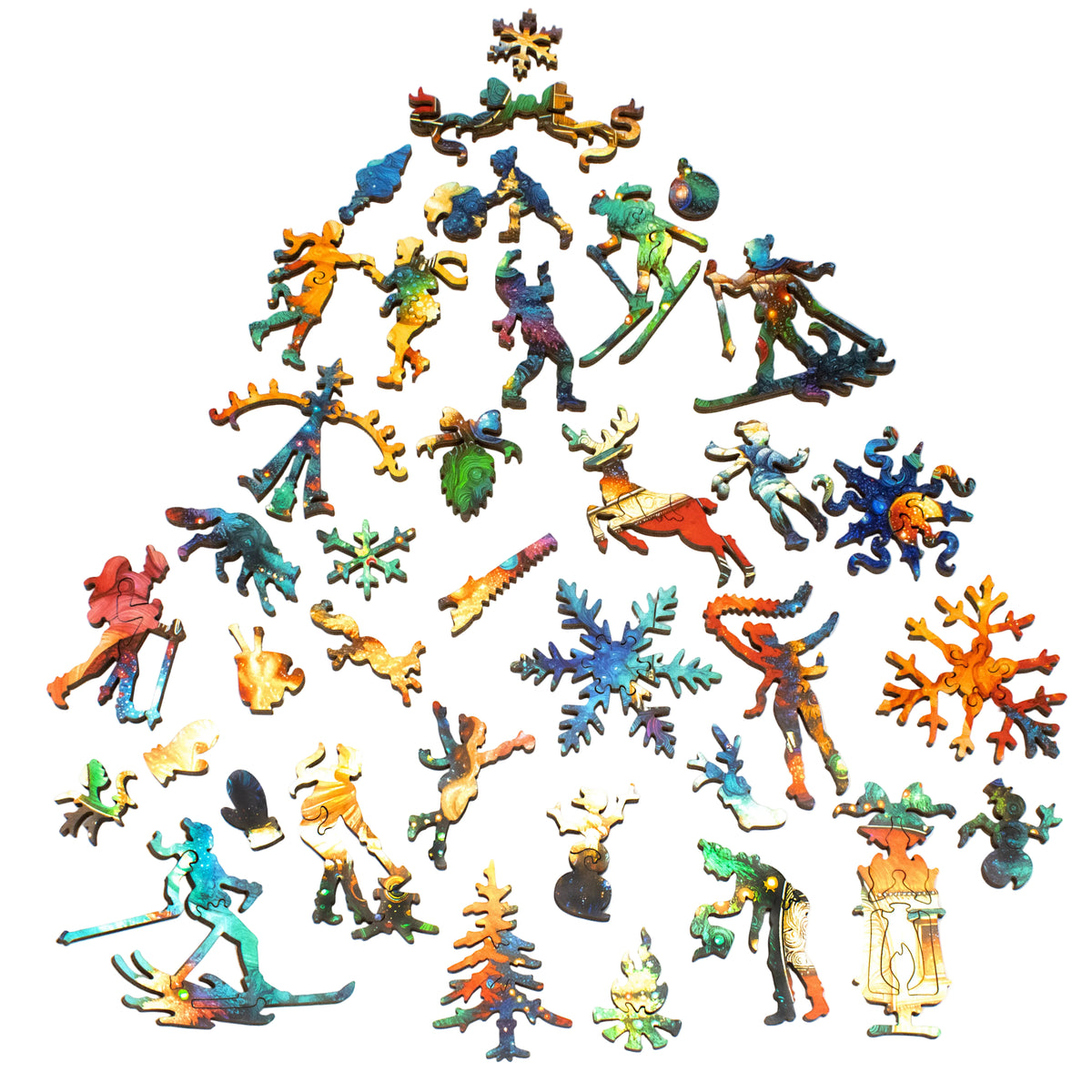 Christmas Camping (514 Piece Wooden Jigsaw Puzzle)