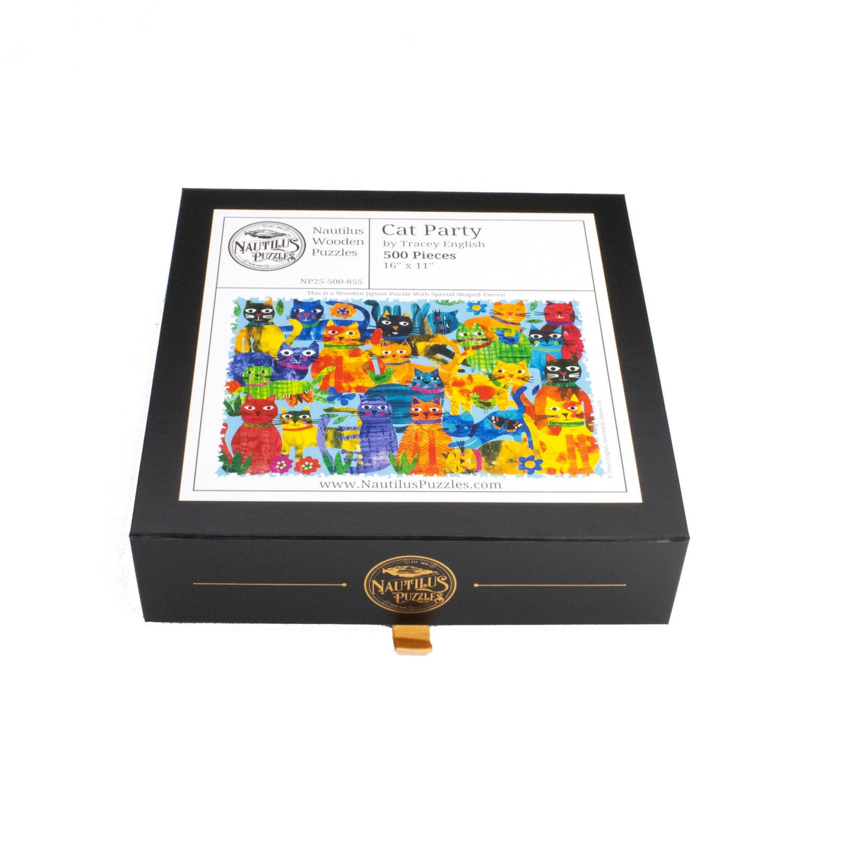 Cat Party (500 Piece Wooden Jigsaw Puzzle) - Nautilus Puzzles - Wooden Jigsaw Puzzles For Adults