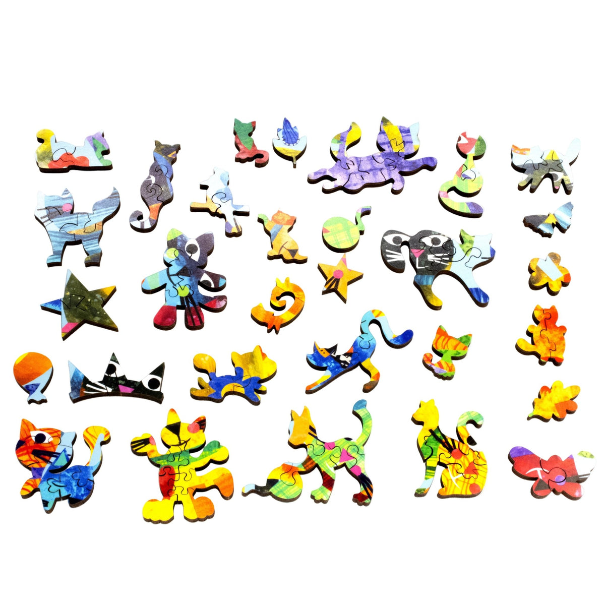Cat Party (500 Piece Wooden Jigsaw Puzzle) - Nautilus Puzzles - Wooden Jigsaw Puzzles For Adults