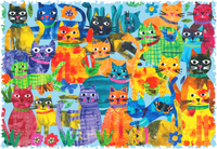 Cat Party (500 Piece Wooden Jigsaw Puzzle) - Nautilus Puzzles - Wooden Jigsaw Puzzles For Adults