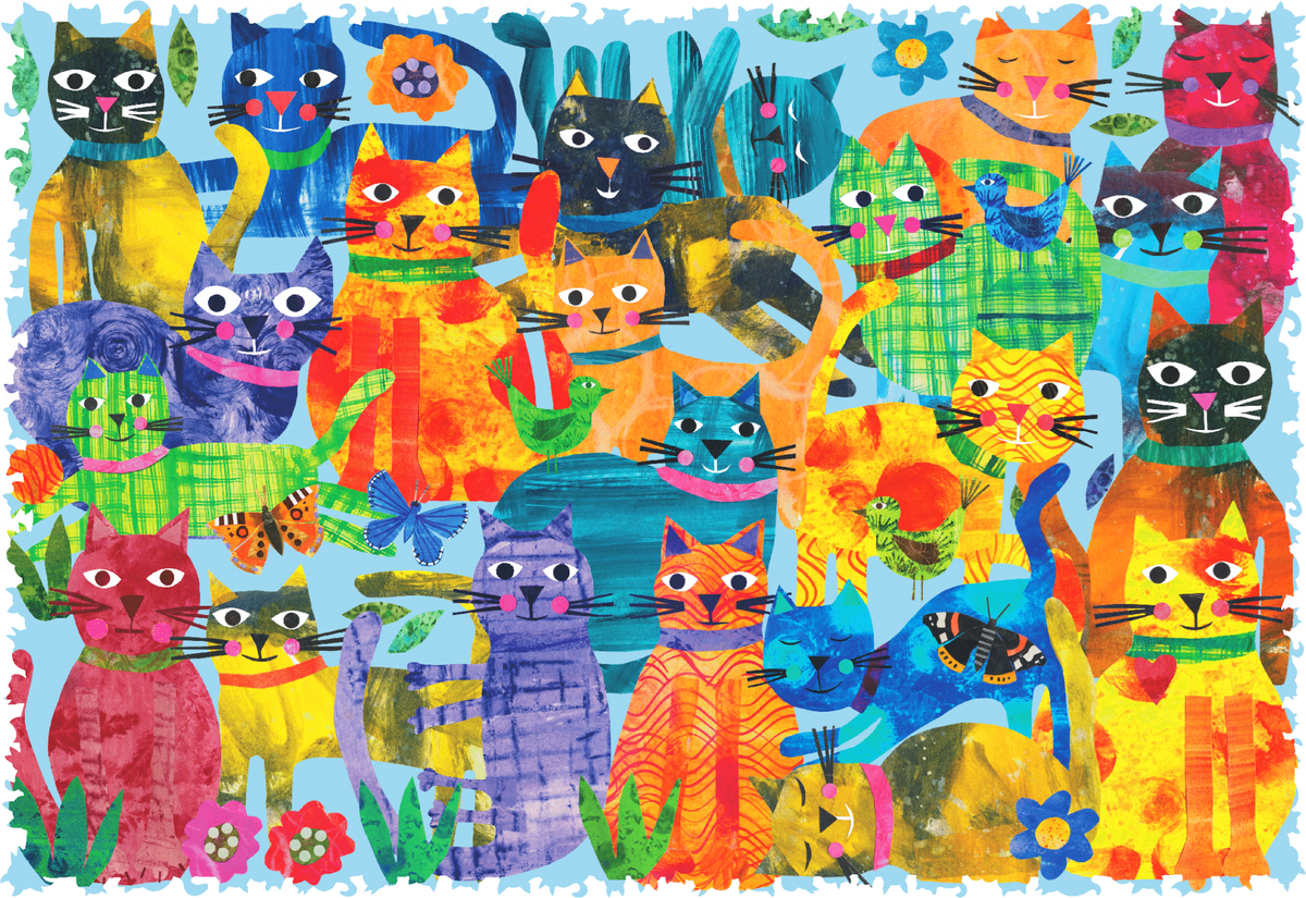 Cat Party (500 Piece Wooden Jigsaw Puzzle) - Nautilus Puzzles - Wooden Jigsaw Puzzles For Adults
