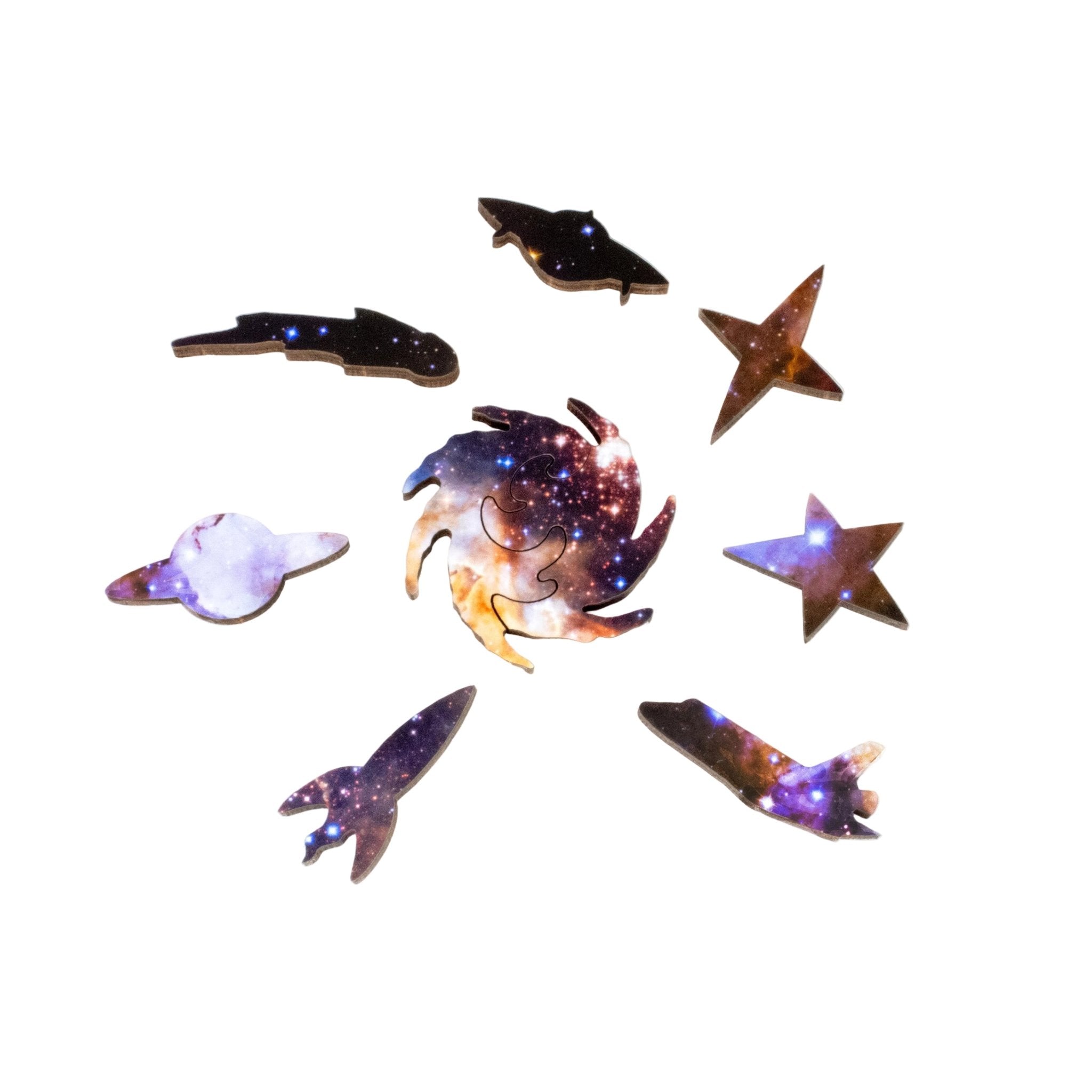 Celestial Fireworks (50 Piece Mini Puzzle) - Nautilus Puzzles - Wooden Jigsaw Puzzles For Adults