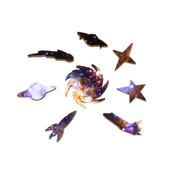 Celestial Fireworks (50 Piece Mini Puzzle) - Nautilus Puzzles - Wooden Jigsaw Puzzles For Adults