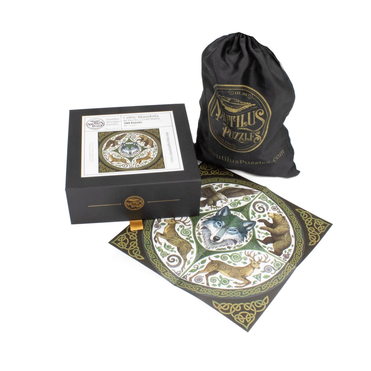 Celtic Mandala (200 Piece Wooden Puzzle) - Nautilus Puzzles - Wooden Jigsaw Puzzles For Adults