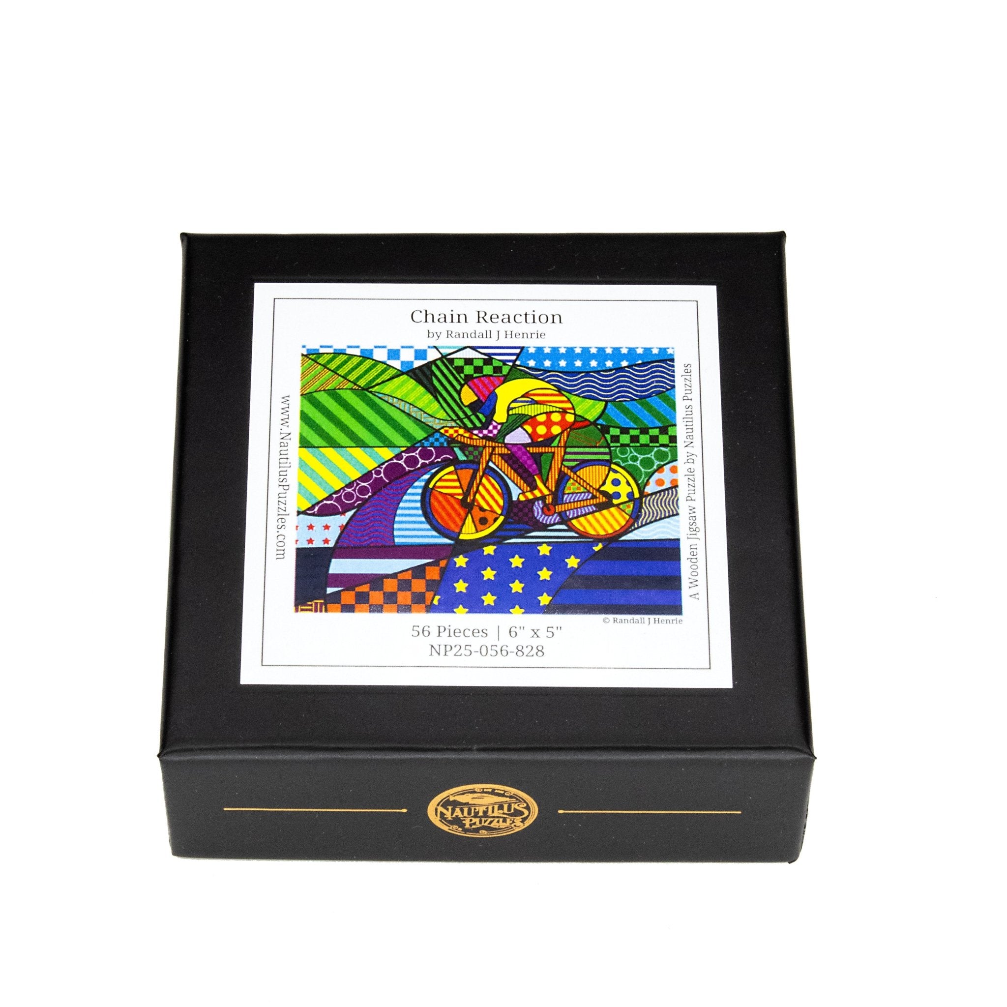 Chain Reaction (56 Piece Mini Puzzle) - Nautilus Puzzles - Wooden Jigsaw Puzzles For Adults
