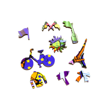 Chain Reaction (56 Piece Mini Puzzle) - Nautilus Puzzles - Wooden Jigsaw Puzzles For Adults