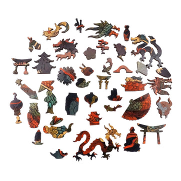 Chinese Dragon (370 Piece Wooden Jigsaw Puzzle) - Nautilus Puzzles - Wooden Jigsaw Puzzles For Adults