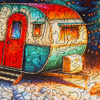 Christmas Camping (514 Piece Wooden Jigsaw Puzzle) - Nautilus Puzzles - Wooden Jigsaw Puzzles For Adults