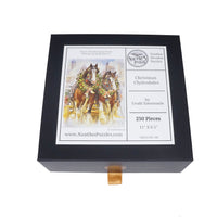 Christmas Clydesdales (250 Piece Christmas Wooden Jigsaw Puzzle) - Nautilus Puzzles - Wooden Jigsaw Puzzles For Adults