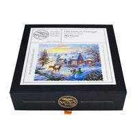 Christmas Cottage (501 Piece Christmas Wooden Jigsaw Puzzle) - Nautilus Puzzles - Wooden Jigsaw Puzzles For Adults