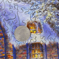 Christmas Cottage (501 Piece Christmas Wooden Jigsaw Puzzle) - Nautilus Puzzles - Wooden Jigsaw Puzzles For Adults