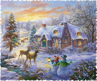 Christmas Cottage (501 Piece Christmas Wooden Jigsaw Puzzle) - Nautilus Puzzles - Wooden Jigsaw Puzzles For Adults