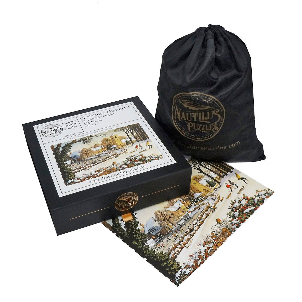 Christmas Memories (474 Piece Christmas Wooden Jigsaw Puzzle) - Nautilus Puzzles - Wooden Jigsaw Puzzles For Adults