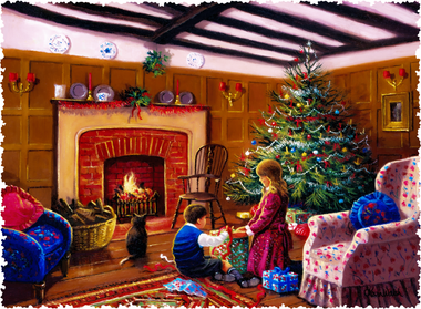 Christmas Morning (350 Pieces) Christmas Wooden Puzzle - Nautilus Puzzles - Wooden Jigsaw Puzzles For Adults