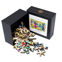 Christmas Shopping (50 Piece MINI Christmas Wooden Puzzle) - Nautilus Puzzles - Wooden Jigsaw Puzzles For Adults
