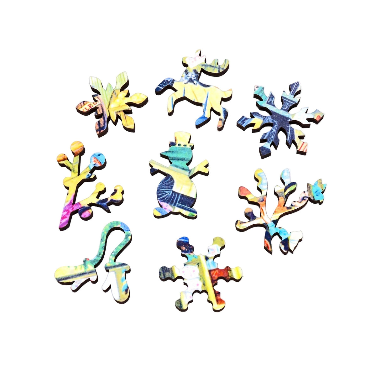 Christmas Shopping (50 Piece MINI Christmas Wooden Puzzle) - Nautilus Puzzles - Wooden Jigsaw Puzzles For Adults