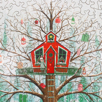 Christmas Treehouse (200 Piece Wooden Jigsaw Puzzle) - Nautilus Puzzles - Wooden Jigsaw Puzzles For Adults