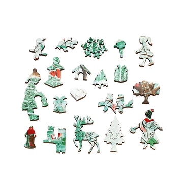 Christmas Treehouse (200 Piece Wooden Jigsaw Puzzle) - Nautilus Puzzles - Wooden Jigsaw Puzzles For Adults
