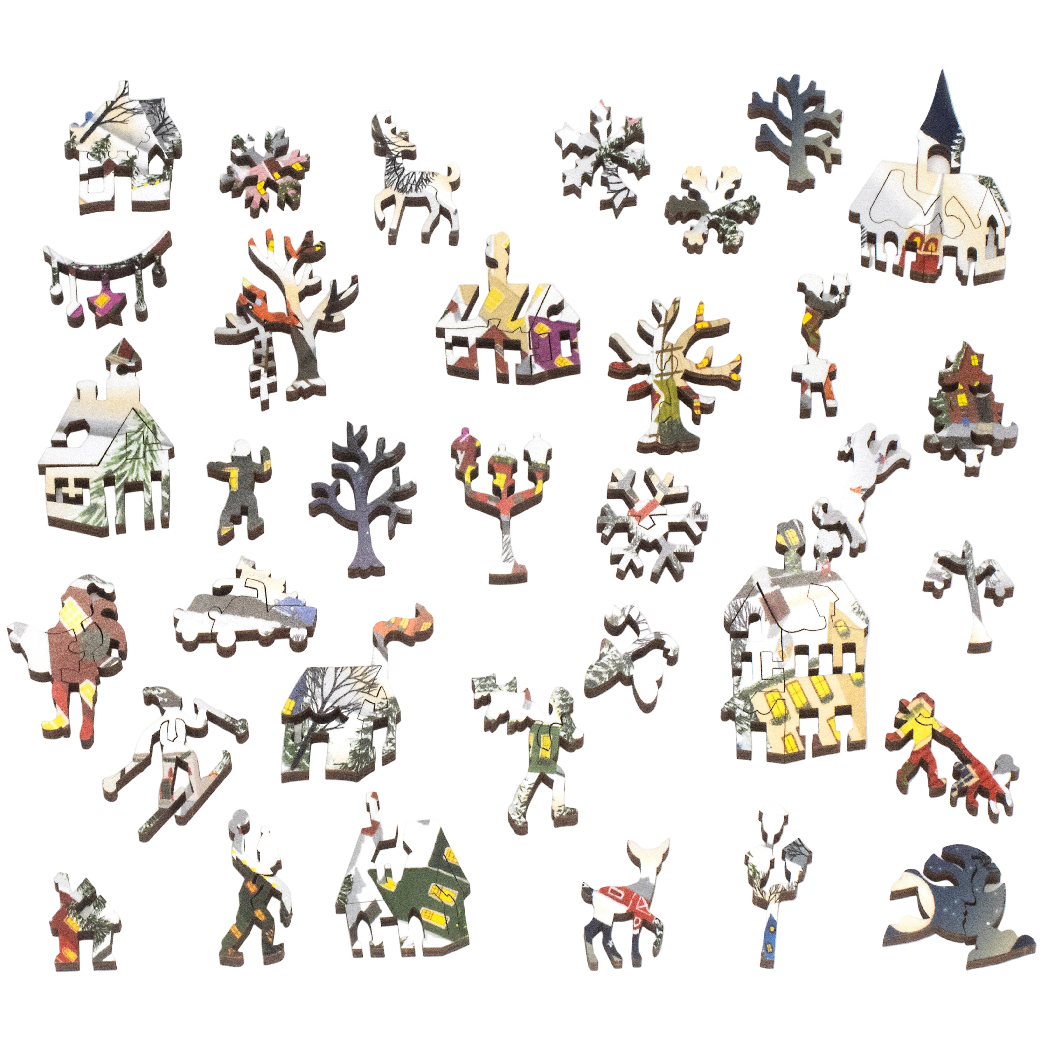 Christmas Town (488 Piece Wooden Jigsaw Puzzle) | Nautilus Puzzles