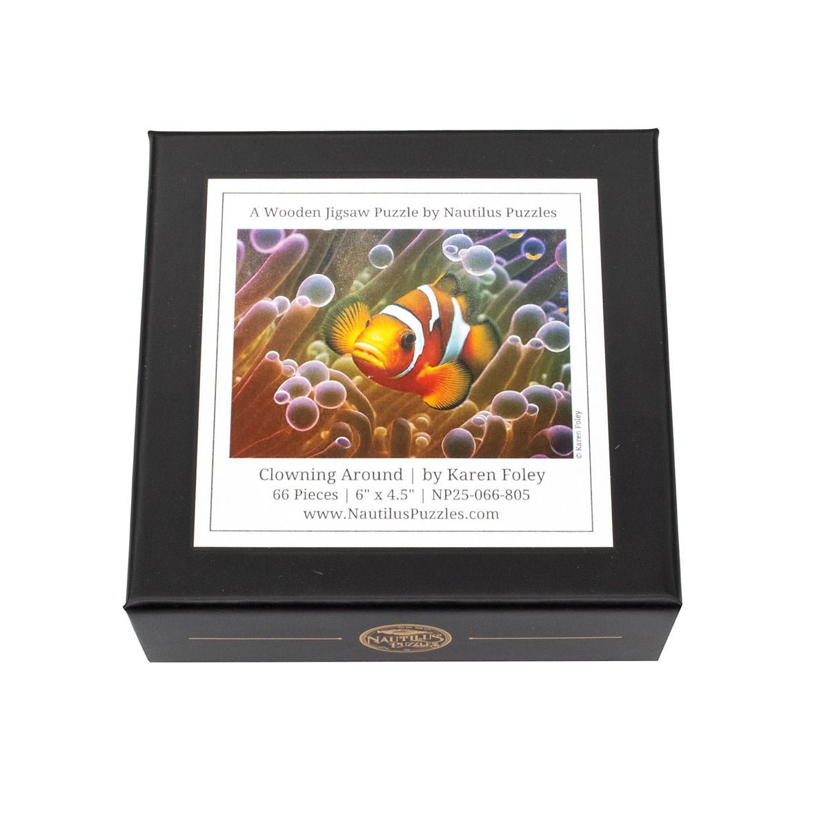 Clowning Around (66 Piece Mini Ocean Wooden Jigsaw Puzzle) - Nautilus Puzzles - Wooden Jigsaw Puzzles For Adults