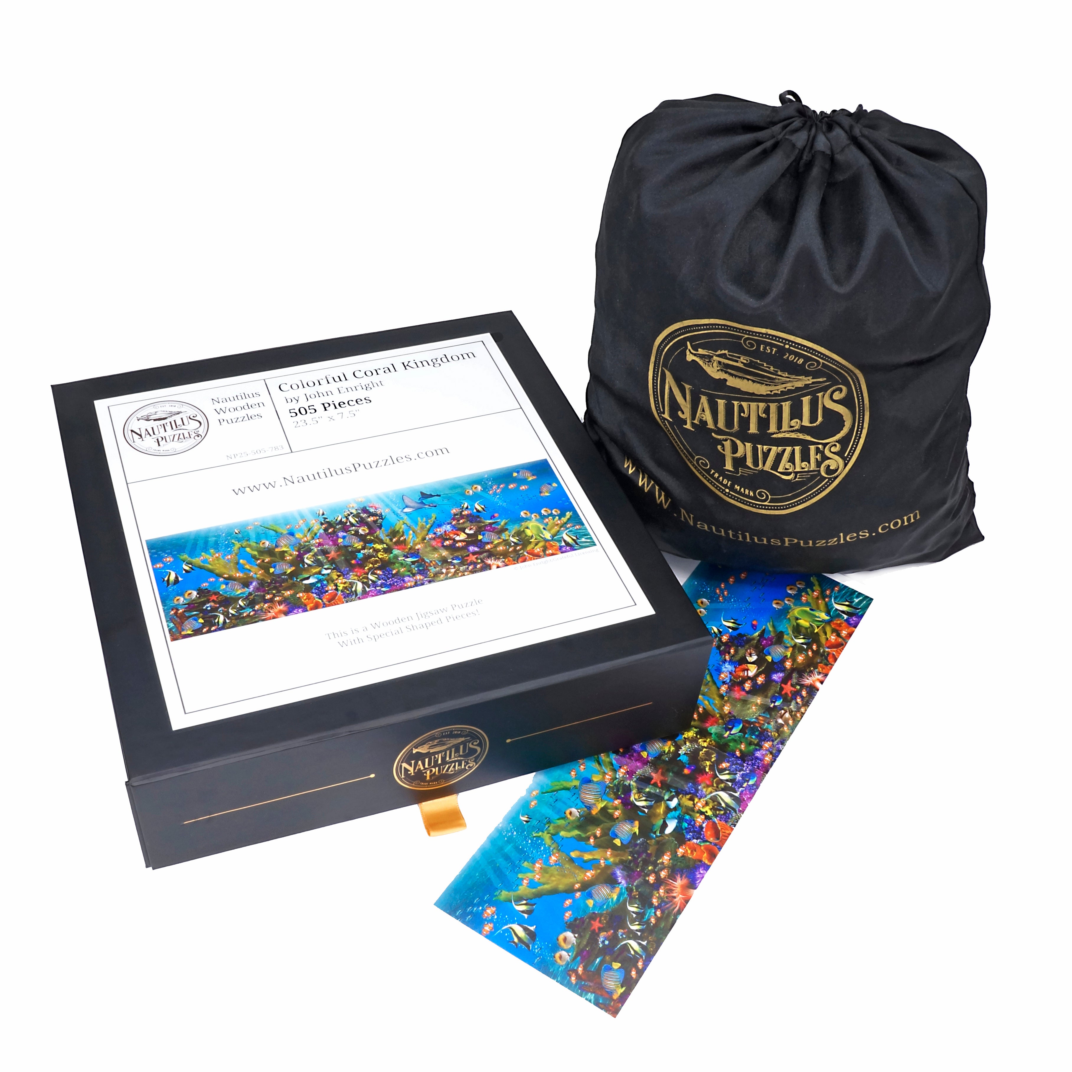 Colorful Coral Kingdom (505 Piece Wooden Jigsaw Puzzle) | Nautilus