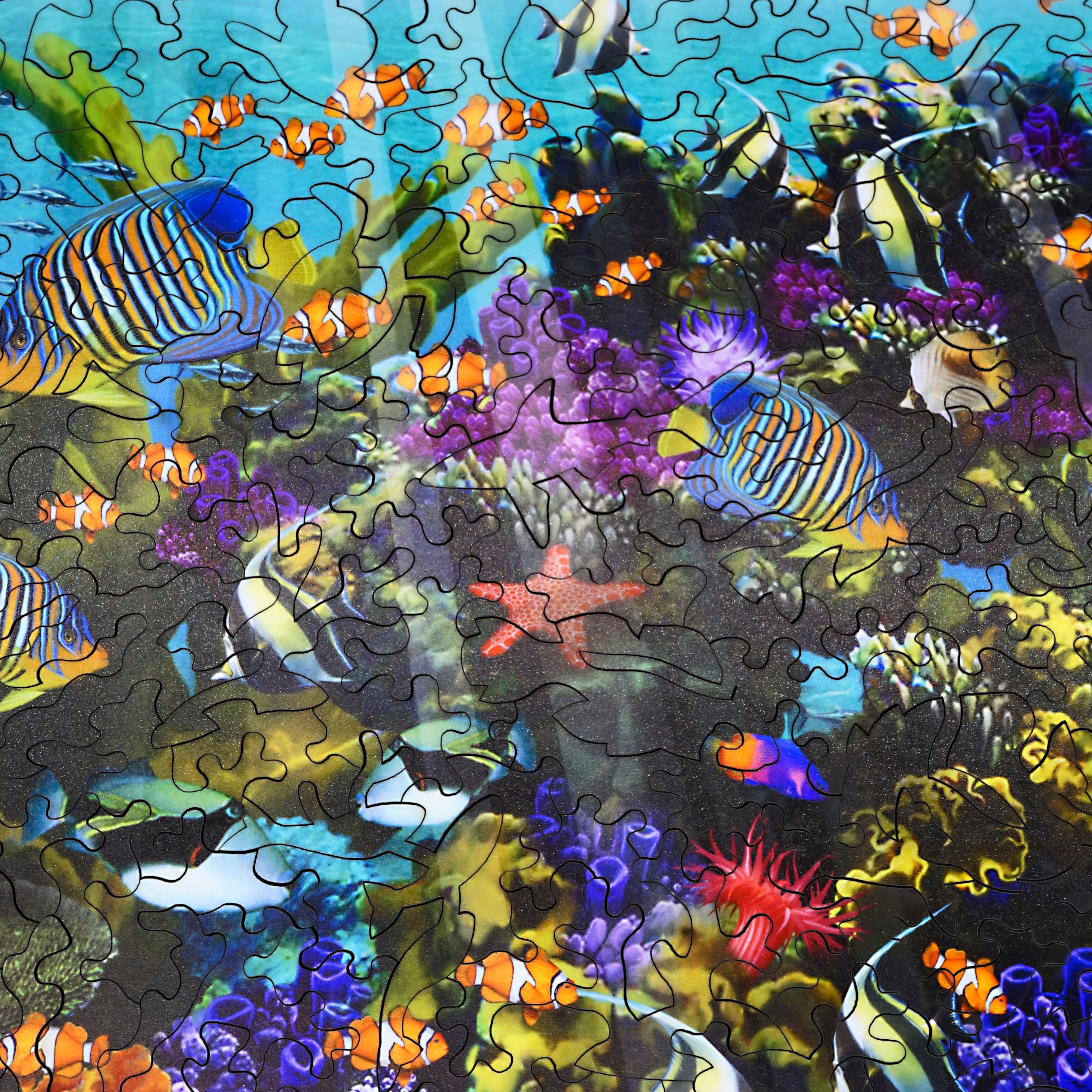 Colorful Coral Kingdom (505 Piece Wooden Jigsaw Puzzle) | Nautilus