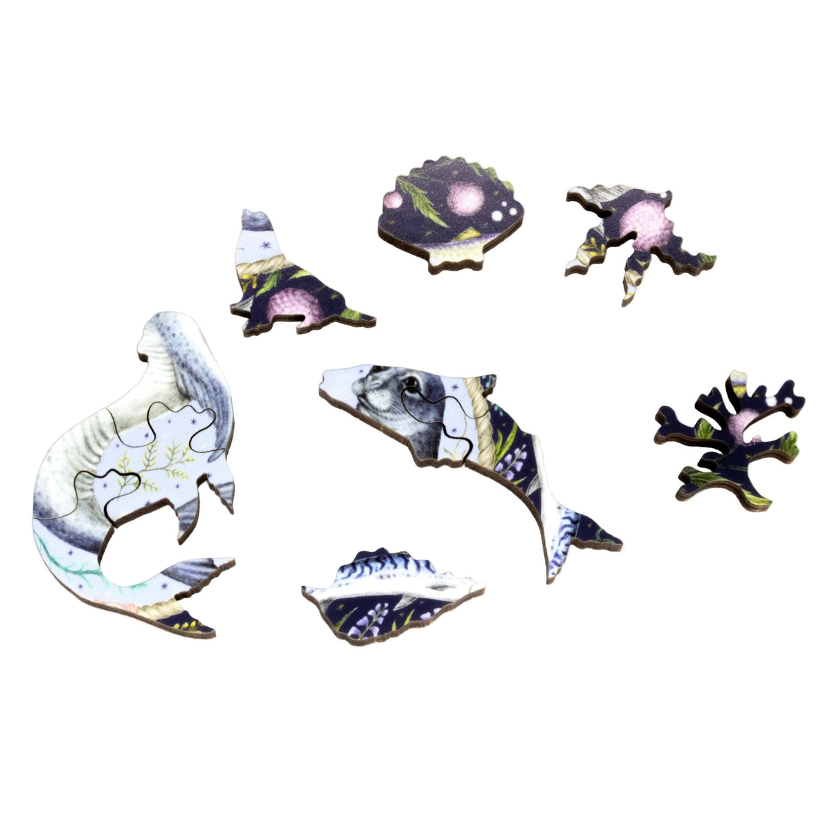 Cornish Seal (50 Piece Mini Wooden Jigsaw Puzzle) - Nautilus Puzzles - Wooden Jigsaw Puzzles For Adults
